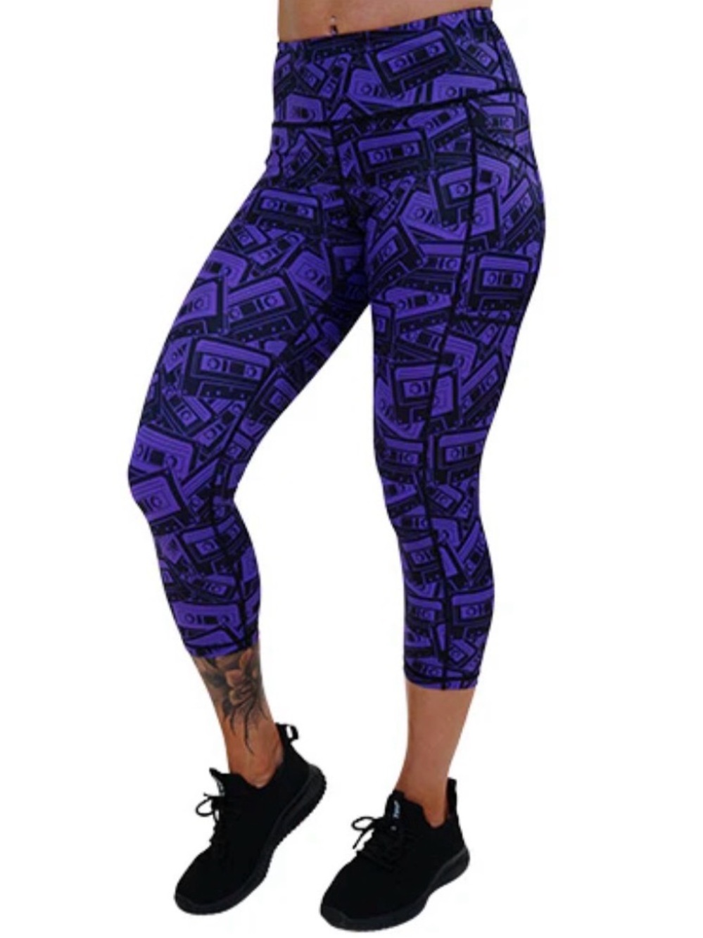 Constantly Varied Gear CVG purple 80’s mixtape squat approved leggings EUC XXL